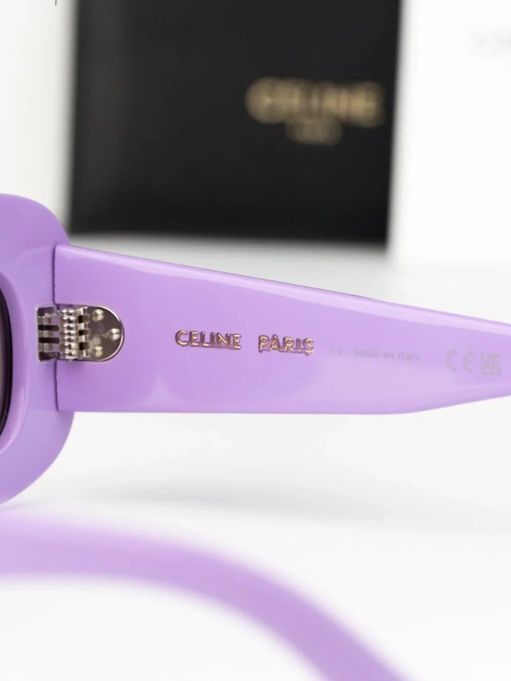 Celine Men Sunglasses Purple Grey Rectangle CL40294I 78A NEW AUTHENTIC